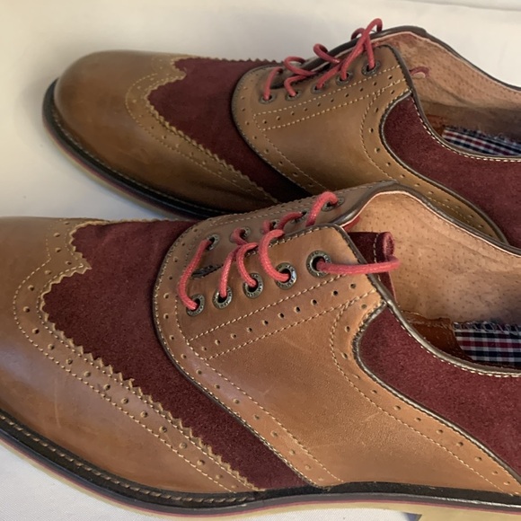 Johnston & Murphy Ellington burgundy Brown Wingtip Oxford Shoes Men's Sz 11M - Picture 8 of 13